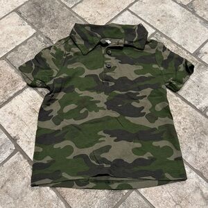 Baby Boy Old Navy Camo Polo Collared Shirt: Size 18-24 Months